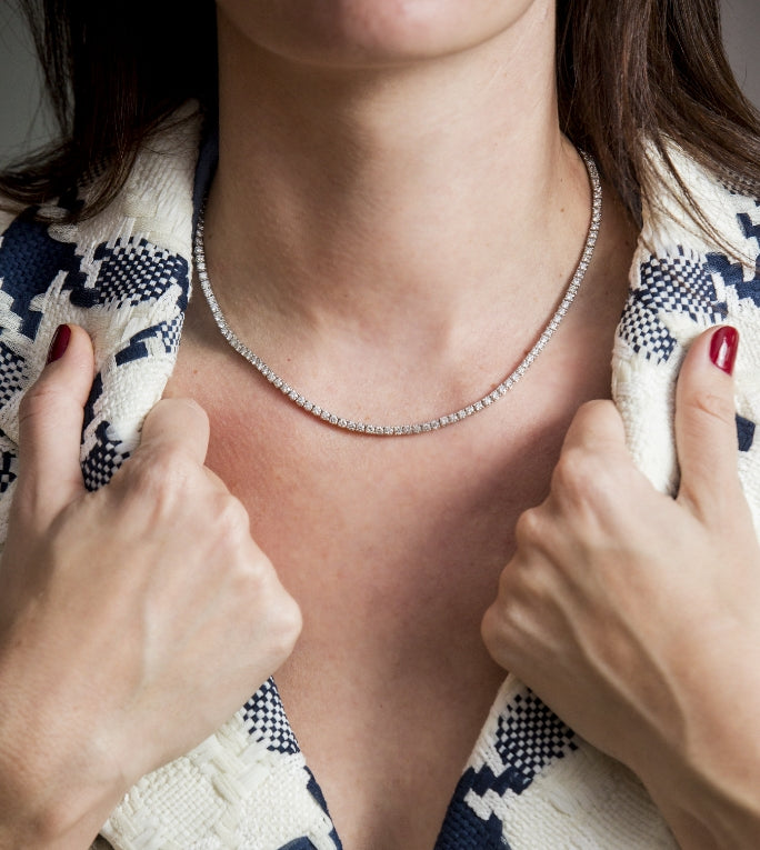 collar fino brillantes
