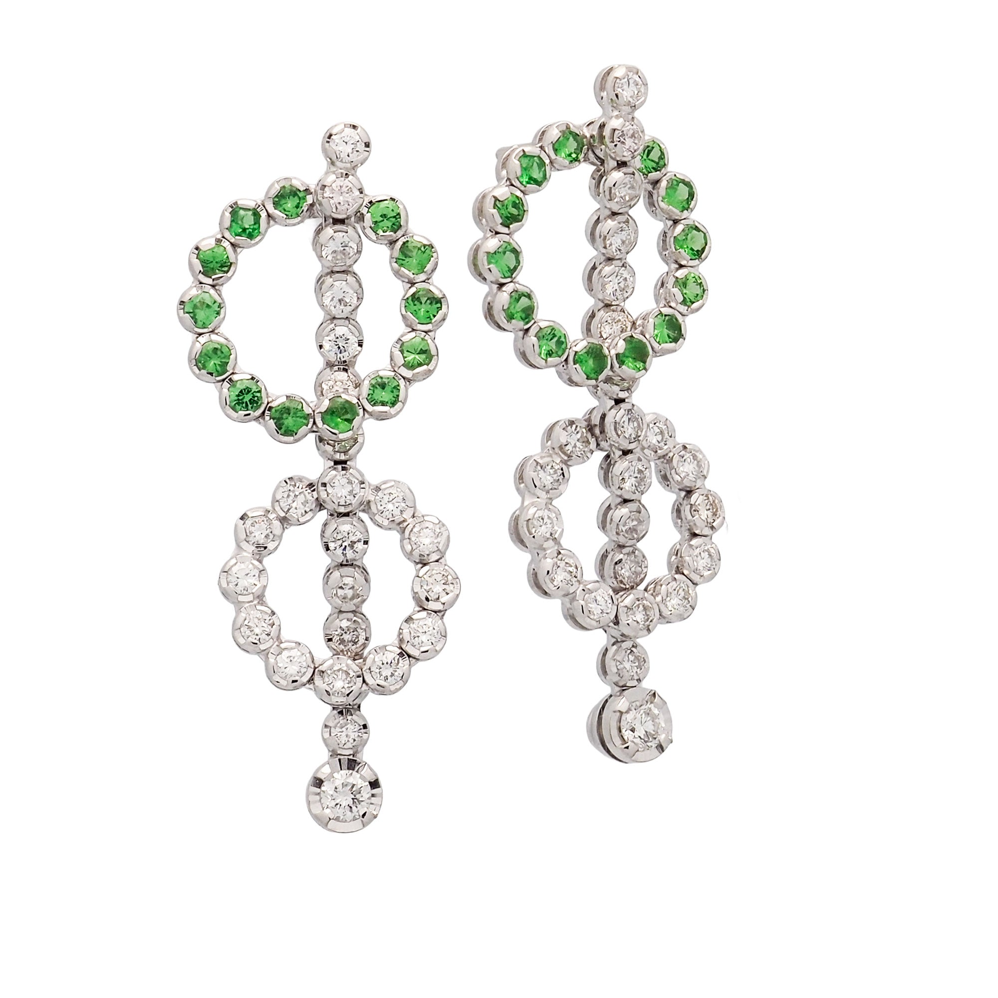 Pendientes largos brillantes