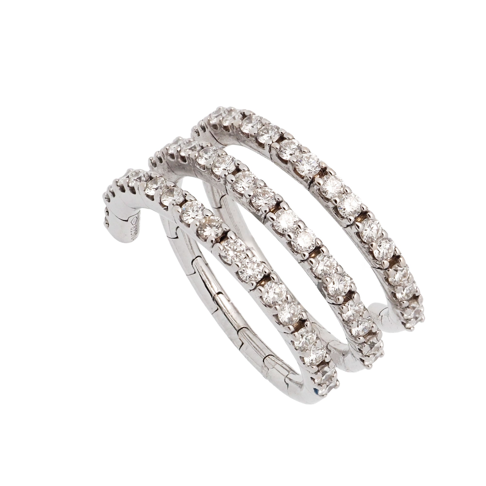 Sortija espiral de brillantes