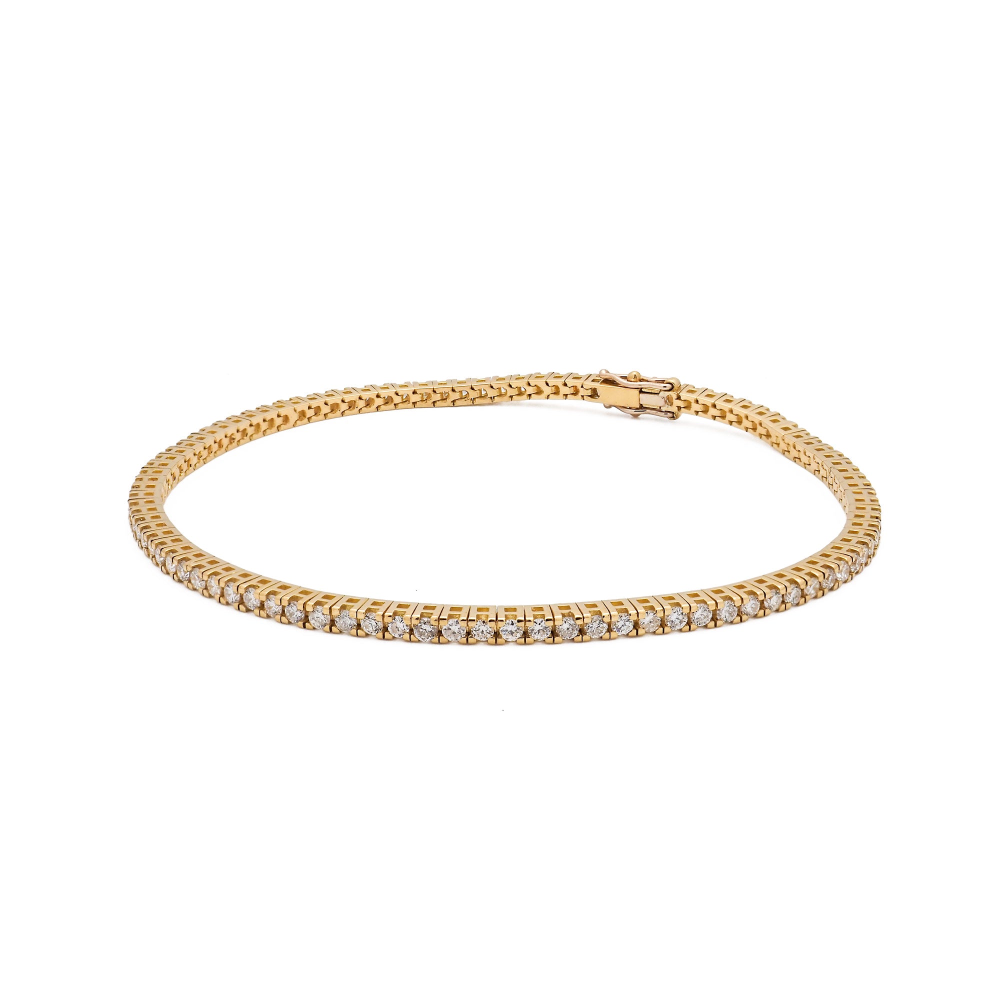 Pulsera riviere de oro y brillantes