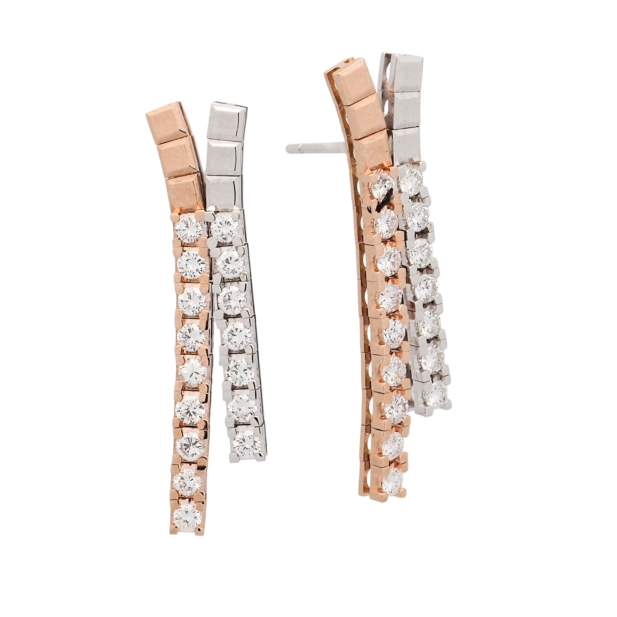 Pendientes largos brillantes