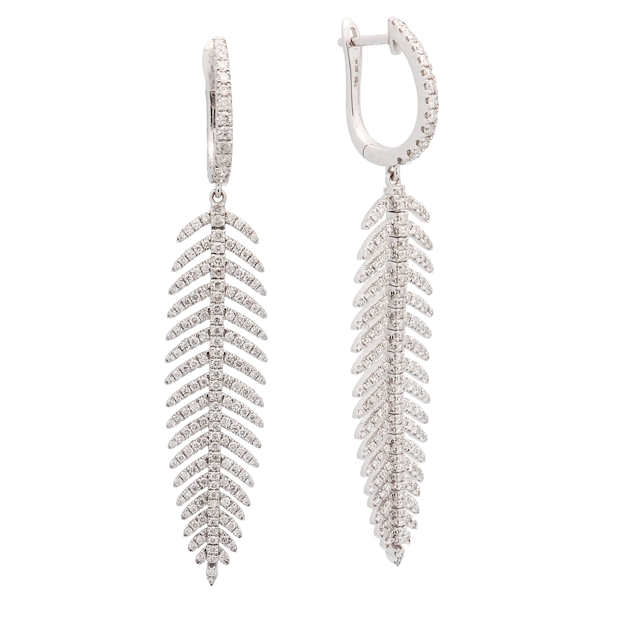 Pendientes largos brillantes