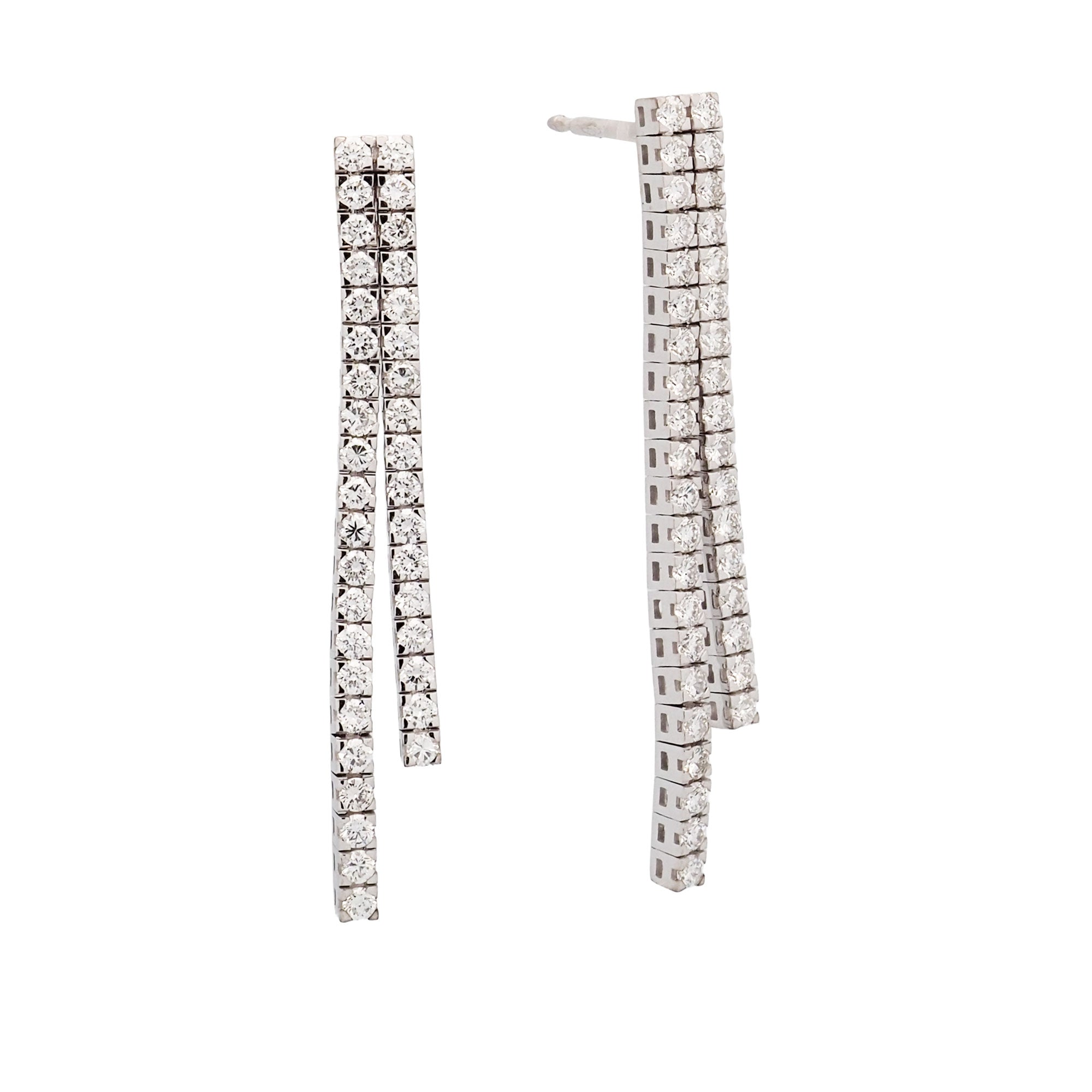 Pendientes largos brillantes