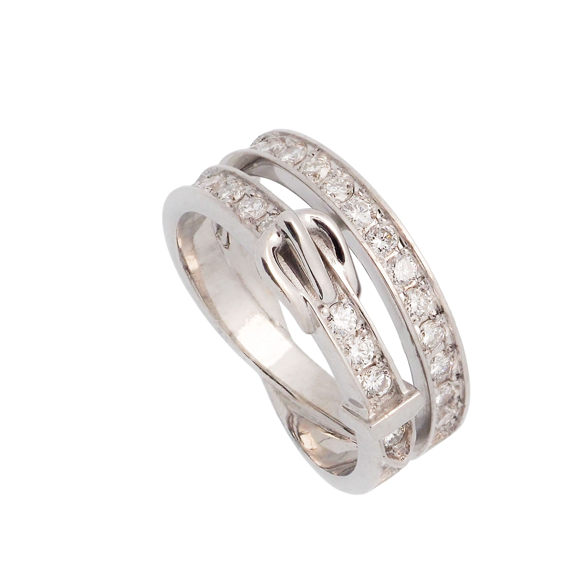 Sortija hebilla de diamantes